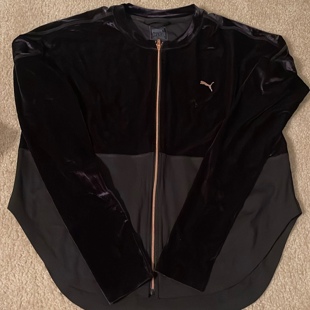 NWOT Puma mixed material full zip